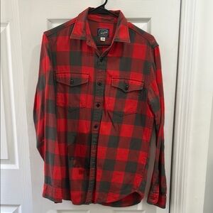J Crew Red and Black Plaid Shirt